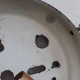 Vintage round chiseled glass ceiling light / wall lamp 1950s 1960s 1970s