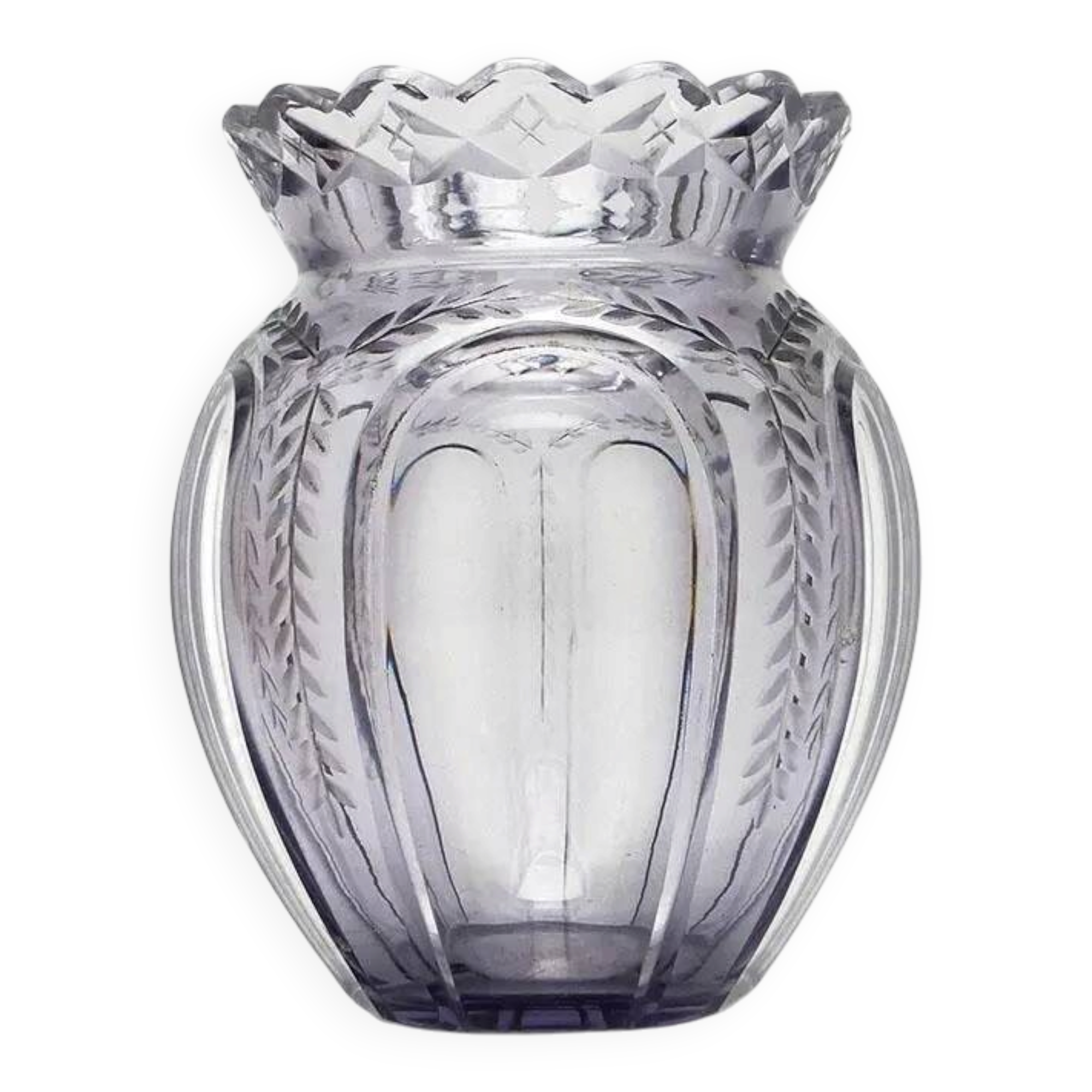 Art deco vase, crystal, Józefina Glassworks, Poland, 1930s