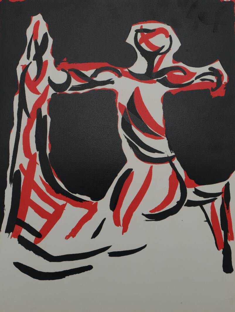 Marino marini: rider - original lithograph