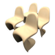 4 chaises en fibre type S-chair circa 1990