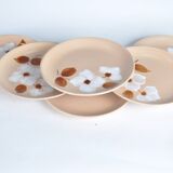 Assiettes plates fleurs Moulin des loups