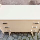 Chest of drawers 50s relooked ivory