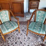 Set of 3 empire style armchairs