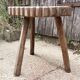 Sculptural brutalist stool, vintage side table, 1950s.