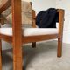 Pair of oak and straw armchairs, reconstruction style