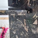 Vintage black terrazzo coffee table