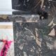 Vintage black terrazzo coffee table