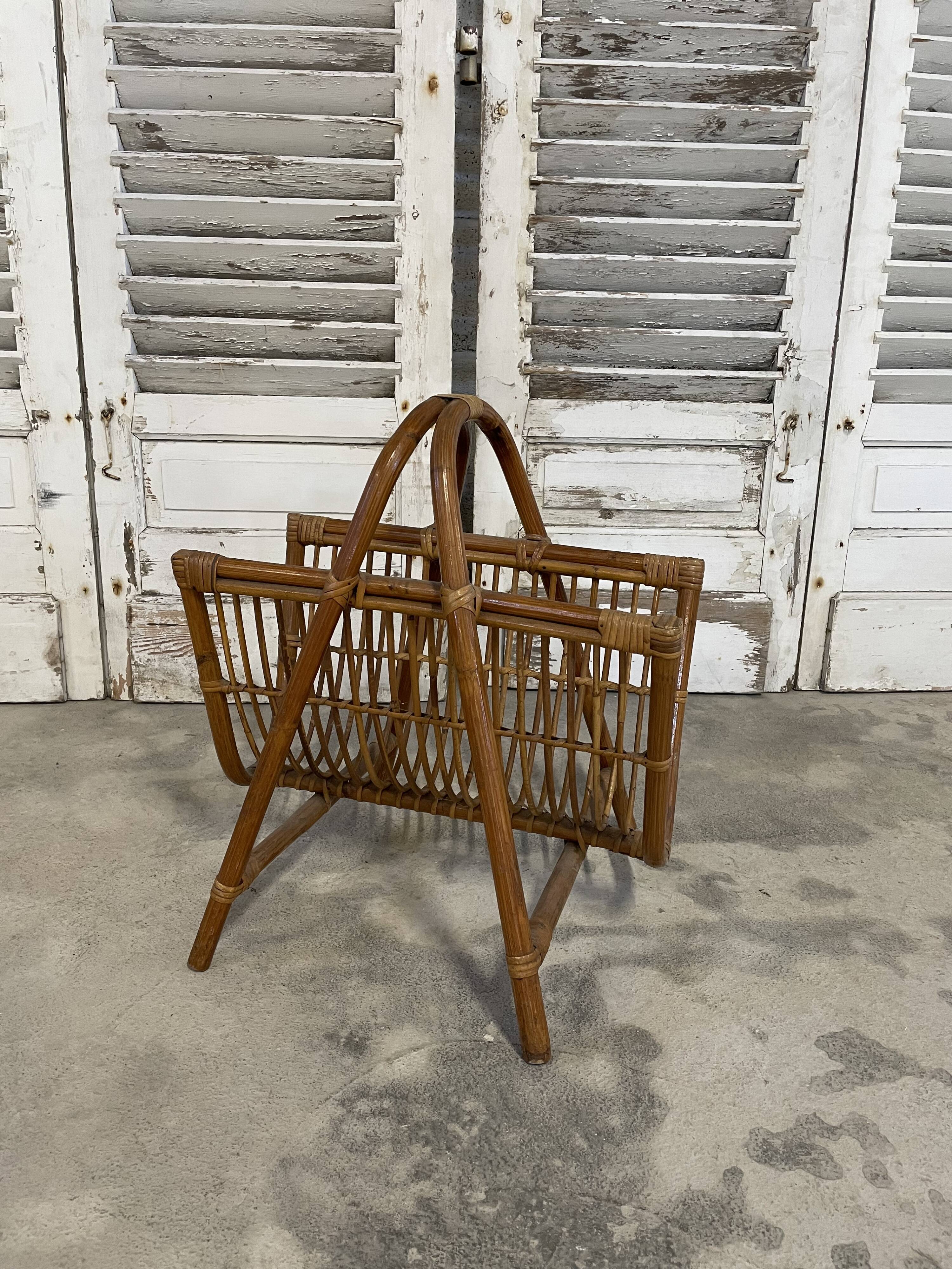 Rattan magazine door 1970s