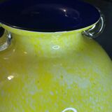 Murano Glass - Moretti Workshop - Large designer glass vase with inclusions