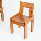Vintage pine chairs. Designed by Silvio Coppola for Fratelli Montina.