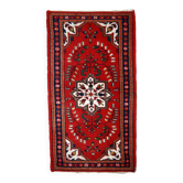 Tapis Vintage Hamadan en Laine, Années 1970, Élégance Florale du Moyen-Orie