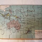 Map - puzzle Oceania of the House Gaillac Monrocq & Cie - Vintage