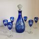 Carafe et 6 verres - verre taillé
