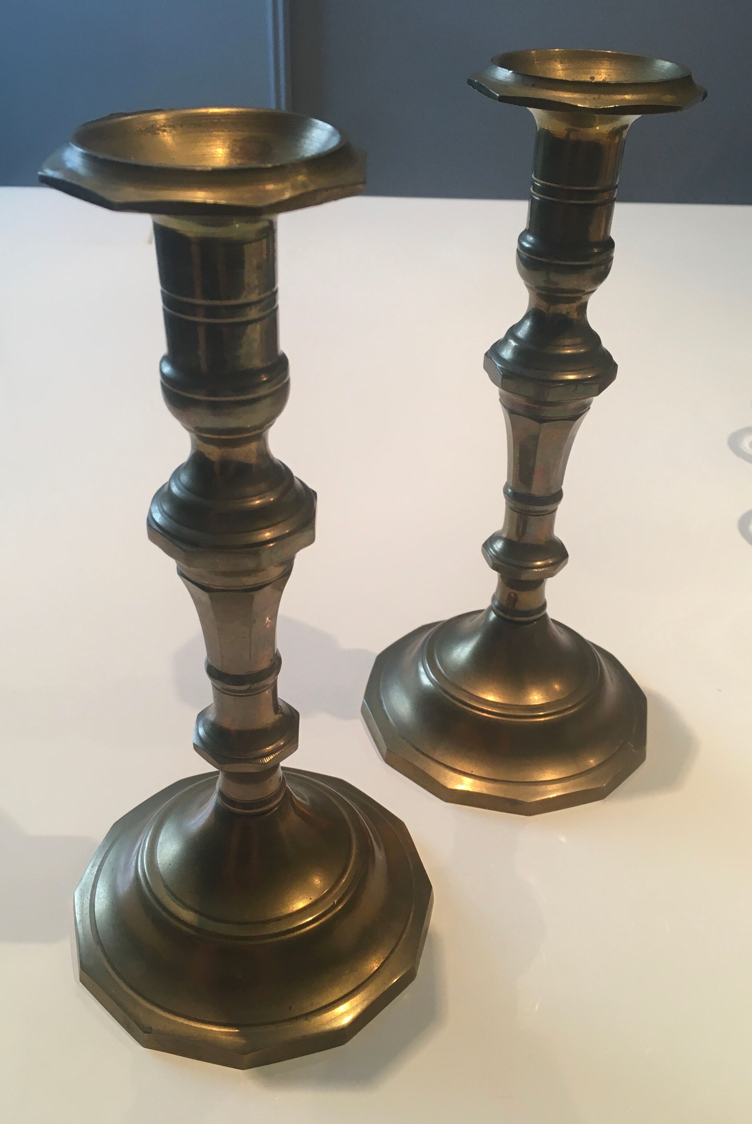 Brass candle holders