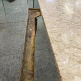 NIII style coffee table brass and travertine