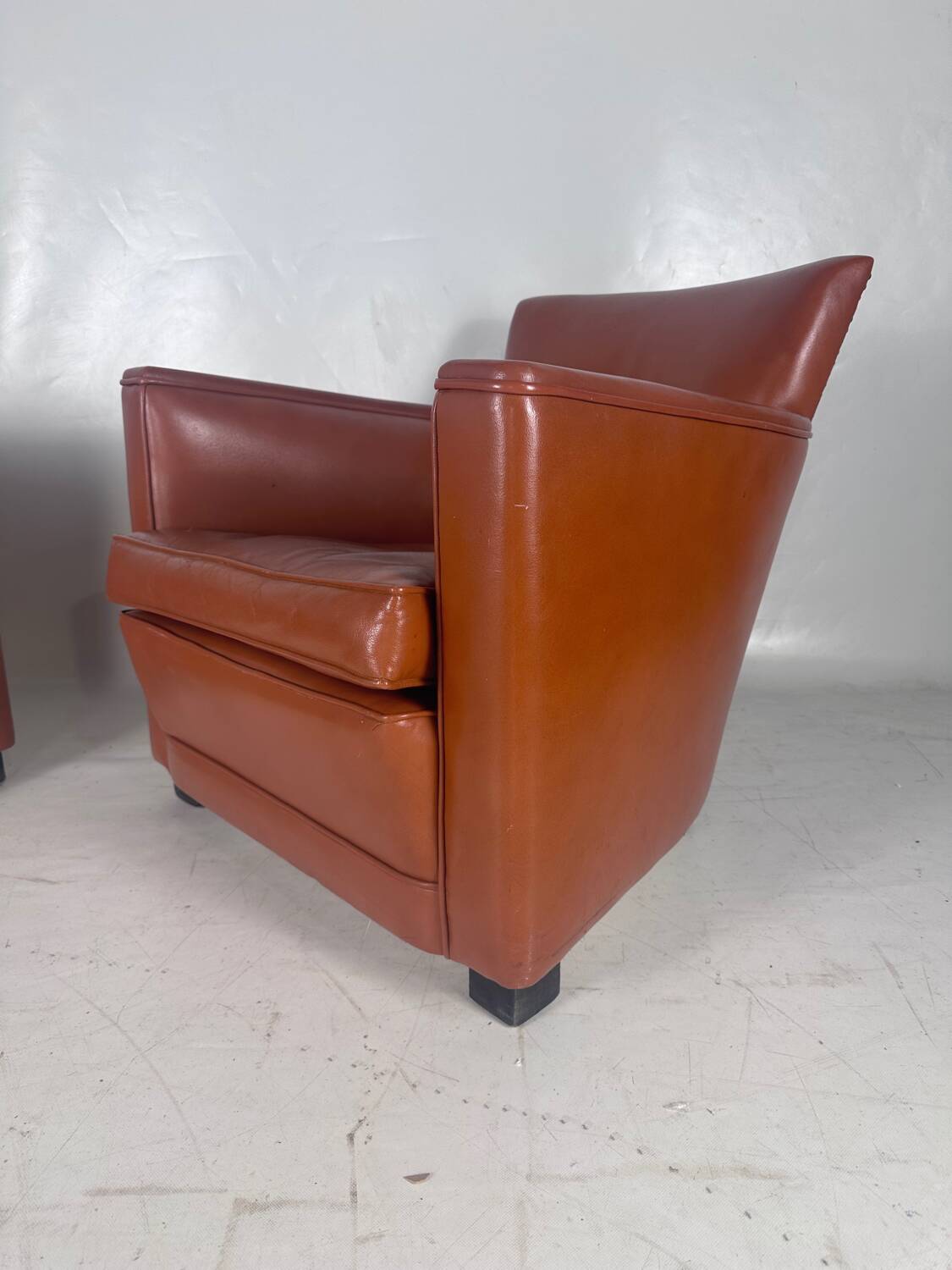 Pair of club armchairs