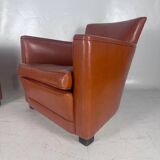 Pair of club armchairs