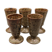 Set of 5 mazagrans in pyrite sandstone