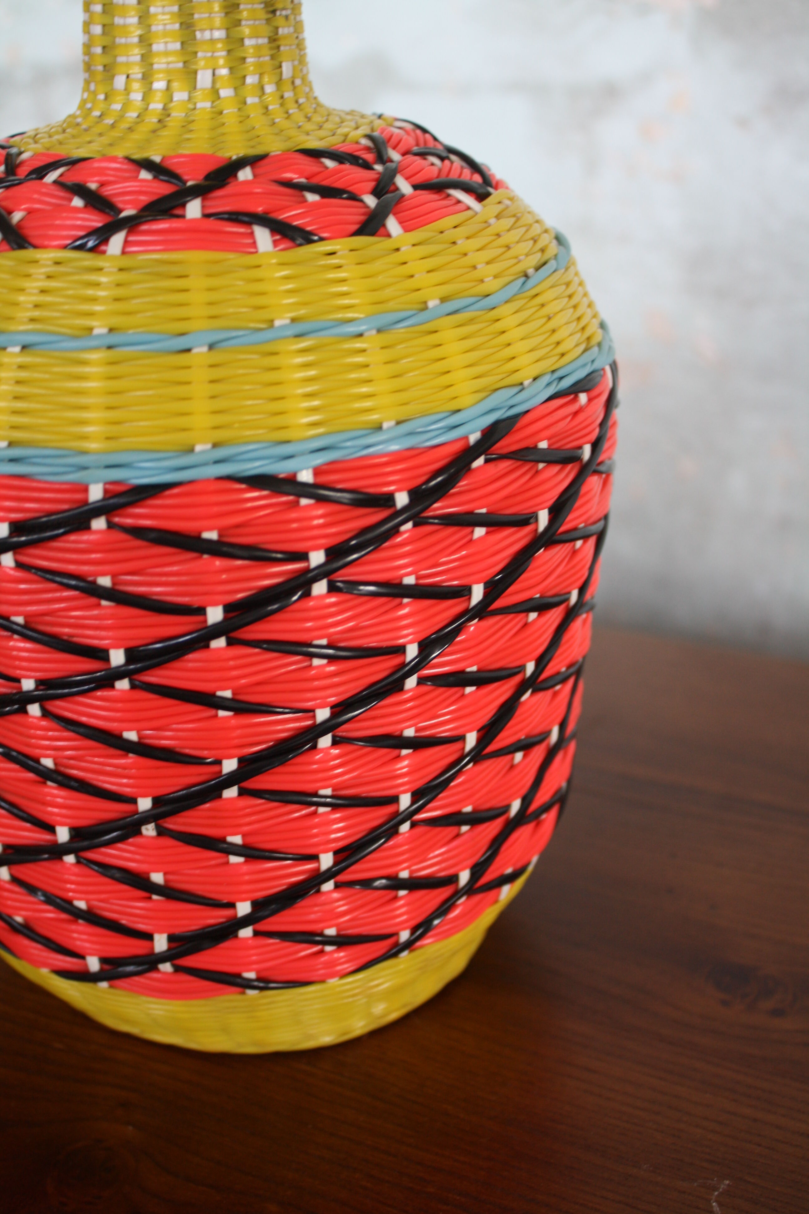 Demijohn 5 liters in scoubidou