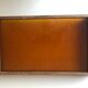 Plateau bois et verre granité couleur ambre