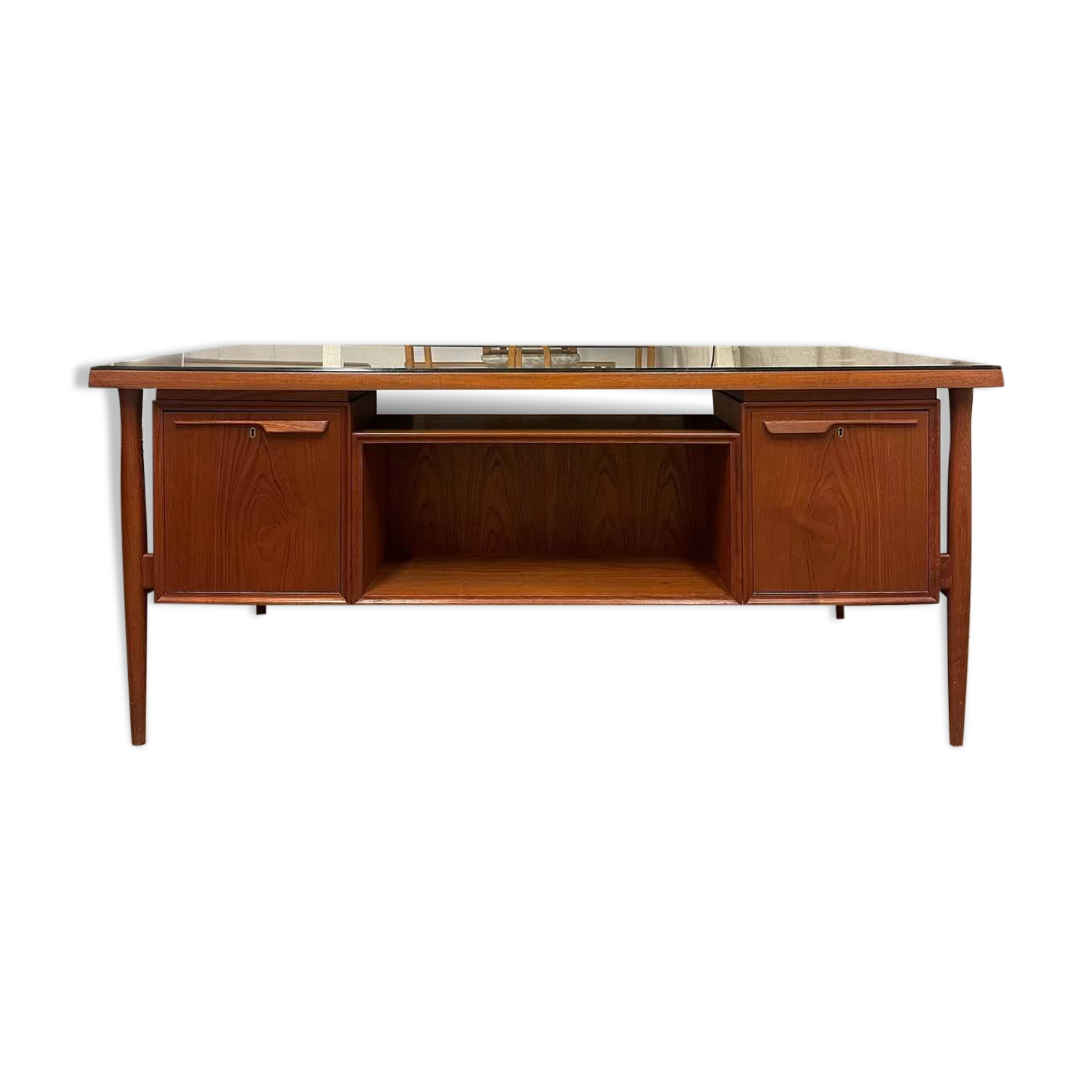 Danish double-sided desk in teak, 1960.
