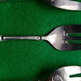 12 silver cake forks