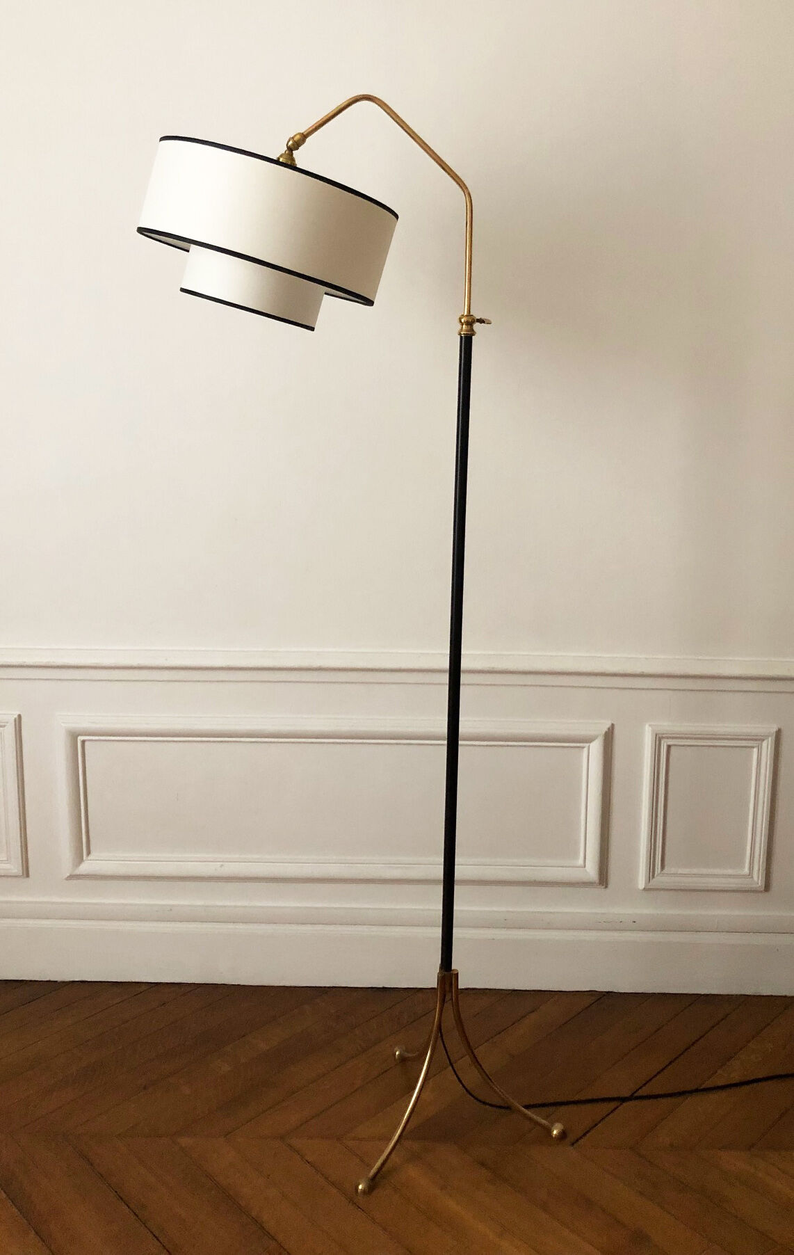 Triple floor lamp rises down 1950-1960