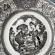 Box of 6 dessert plates in Gien earthenware, "the language of flowers"