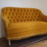 Vintage velvet sofa