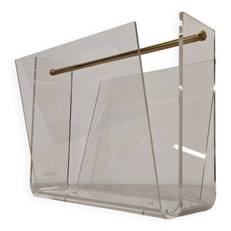 Porte-revue en plexiglas de David Lange vers 1970