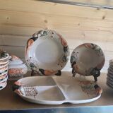 Lobster fish crustacean service in barbotine ceramic
