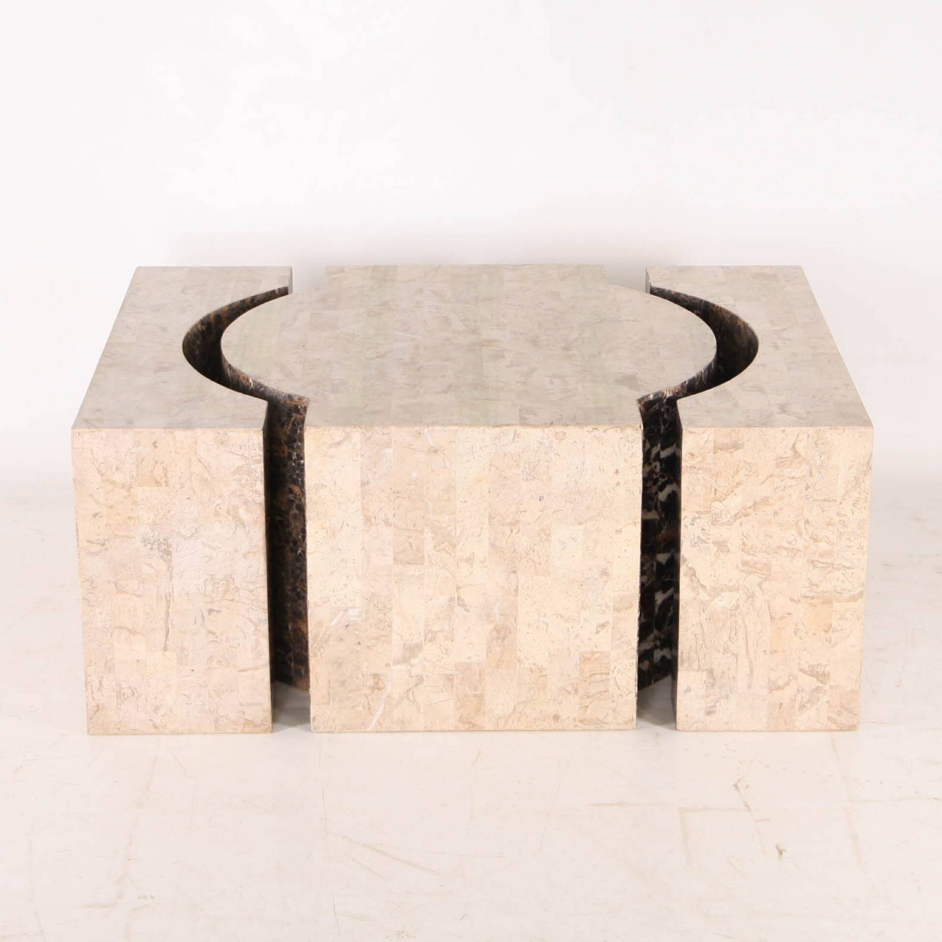Coffee table in faux marble