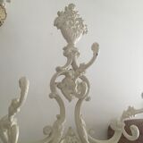 Antique cast iron coat rack on stand