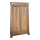 Large antique wardrobe in raw solid wood, chic country style.
