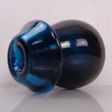 Hand-blown blue glass vase, Italy, 1960s