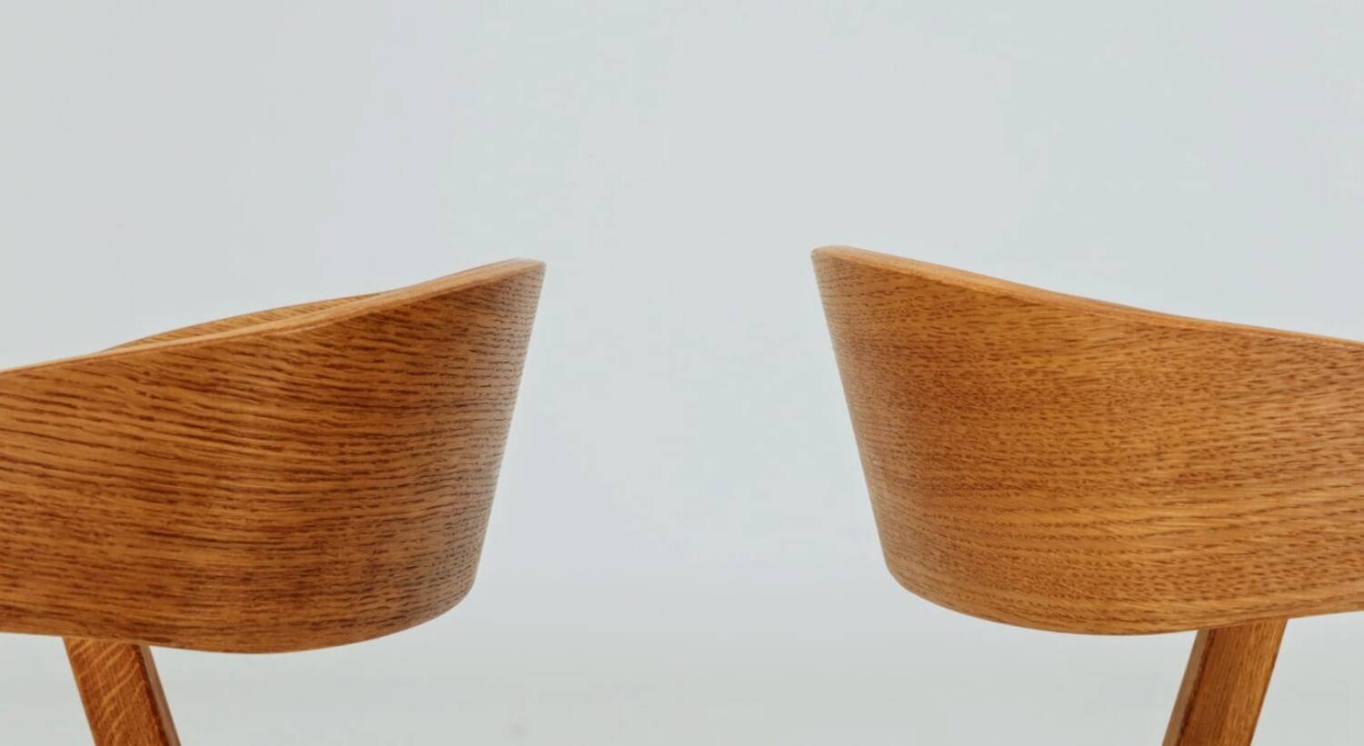 Oak dining chairs set of two, natural wood, jacquard fabric