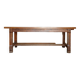 Table de ferme XXL rustique brutaliste "Olavi" en orme teinté NF meubles 12 convives