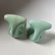 Pastel green porcelain hooks