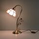 Vintage table lamp brass and Capiz, Massive Belgium