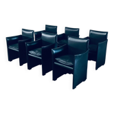 Postmodern Model 401 Break Armchairs by Mario Bellini for Cassina, Italy, 1980s, Set of 6