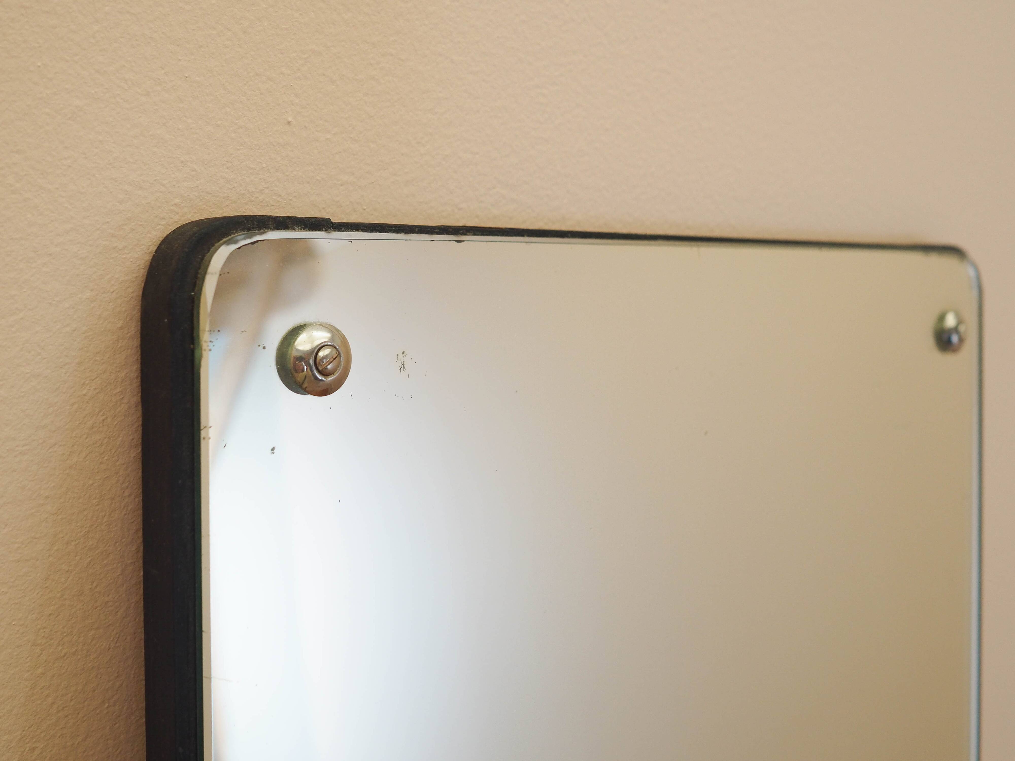 Mirror in a wooden frame, Danish design, 1970s, made in Denmark