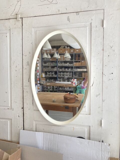 Contemporary mirror white frame