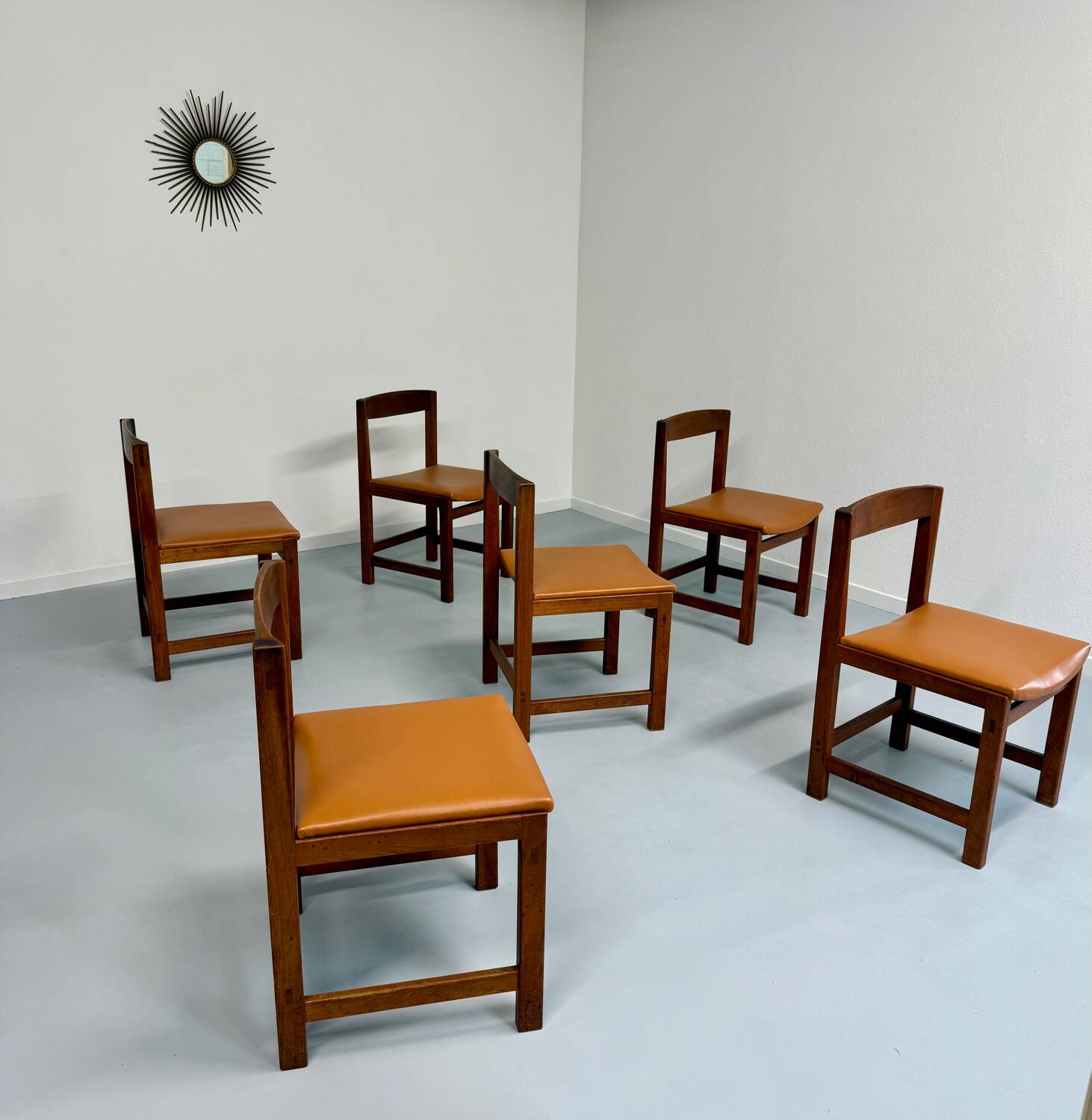 Lot of 6 old Scandinavian chairs "Corona" design 60s Lennart Bender