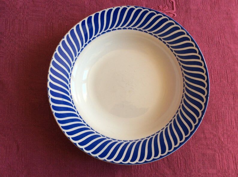 Set de 4 assiettes creuses anciennes et dépareillées de manufacture Française
