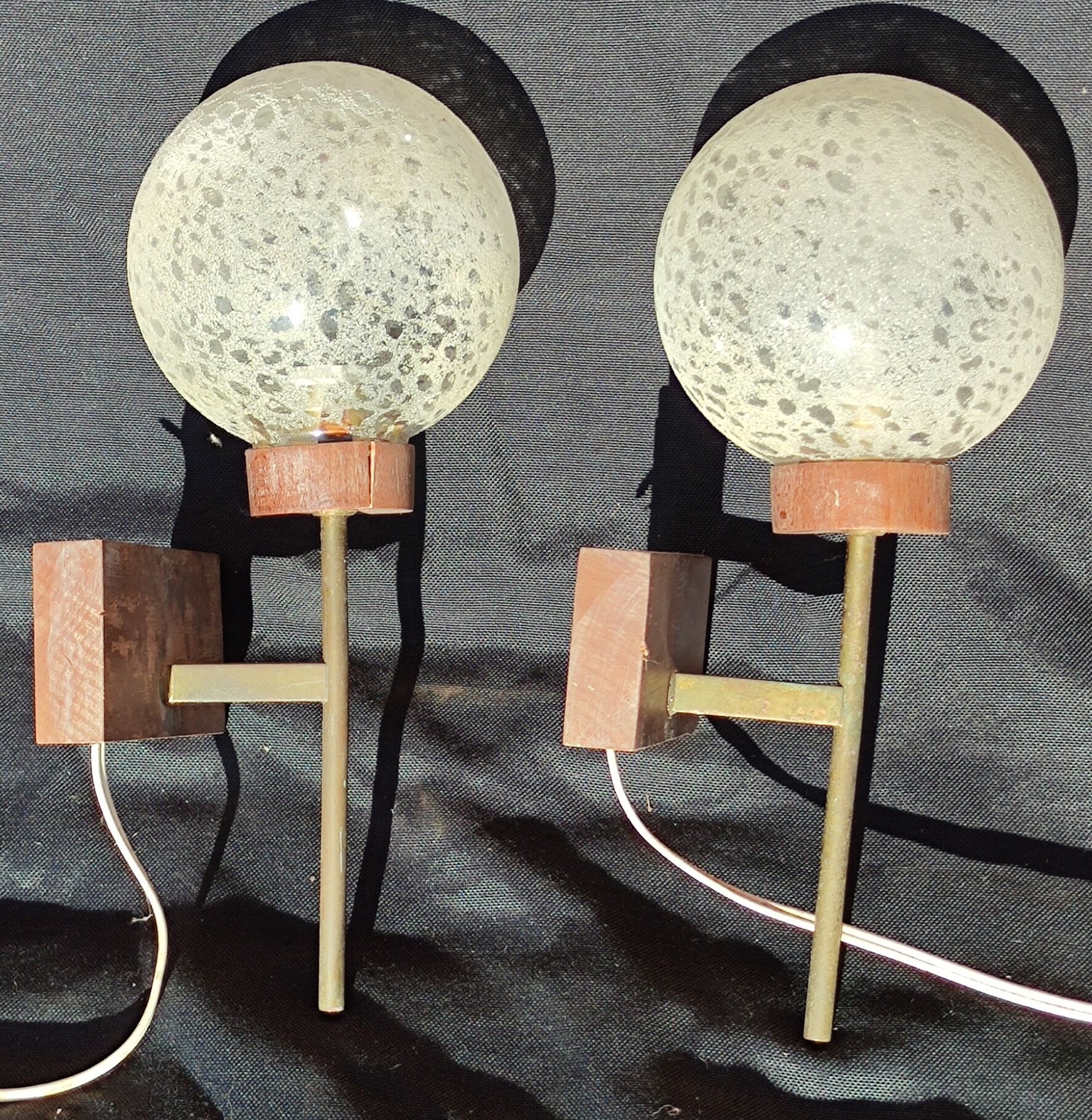 Pair of modernist wall lamps