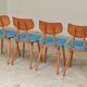 Lot de 4 chaises bois TON Bystrice Thonet bleu
