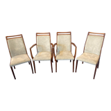 2 armchairs and 2 wooden chairs