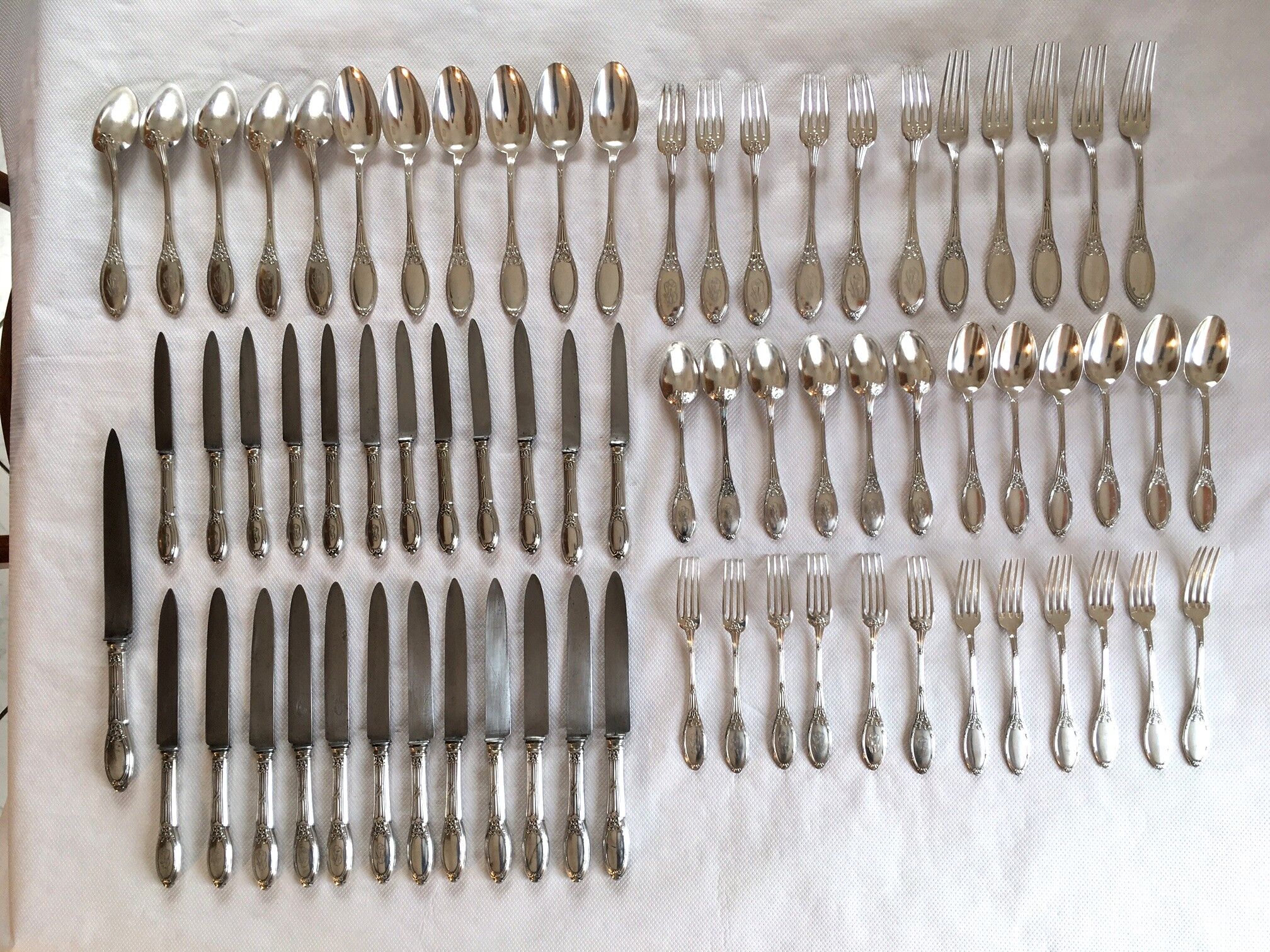 Silver-plated cutlery by Boulenger goldsmith 71 pieces