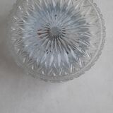 Round ceiling lamp chiseled glass shape sun