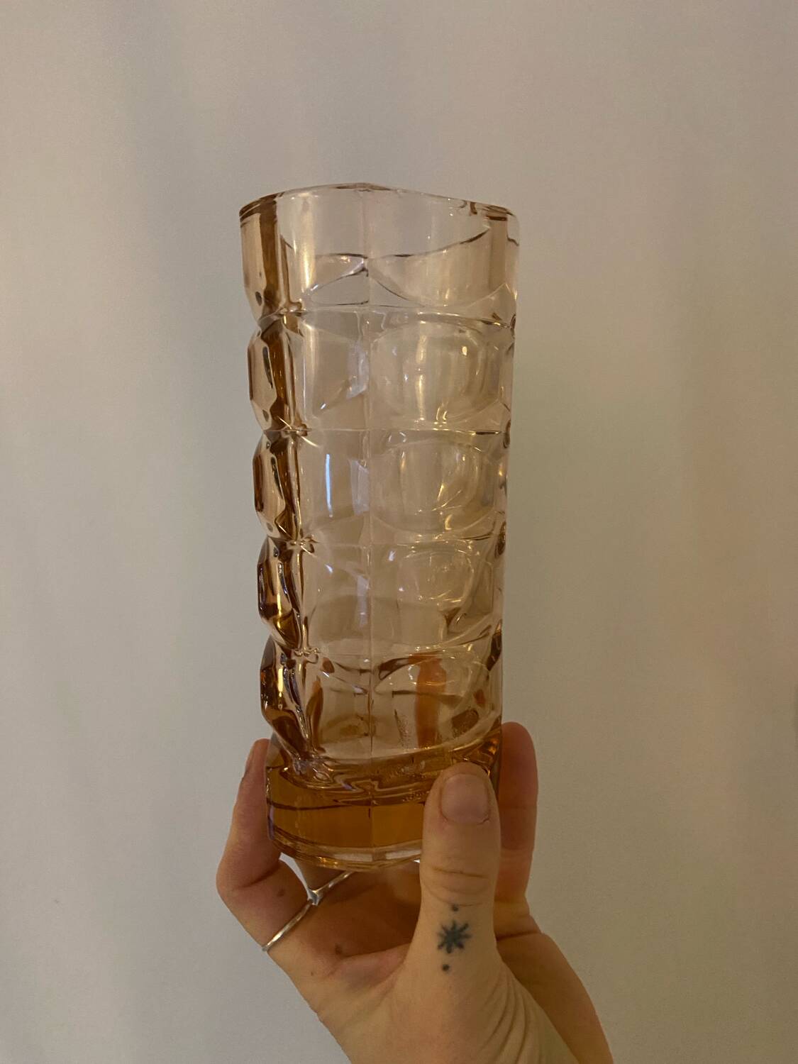 Vintage Art Deco style Rosaline vase by Luminarc
